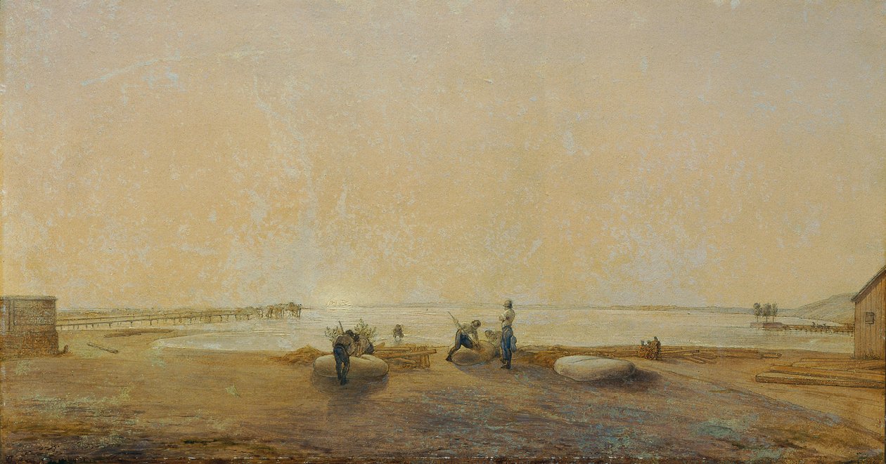 Táj a Fertő-tónál alkotó: Ludwig Ferdinand Schnorr von Carolsfeld