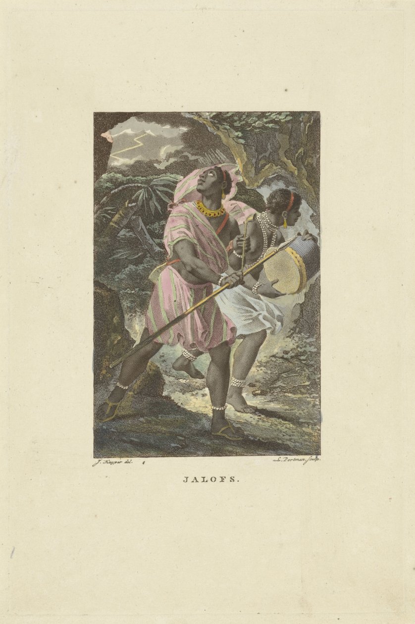 Nyugat-Afrika lakói Jalofs (cím az objektumon) alkotó: Ludwig Gottlieb Portman
