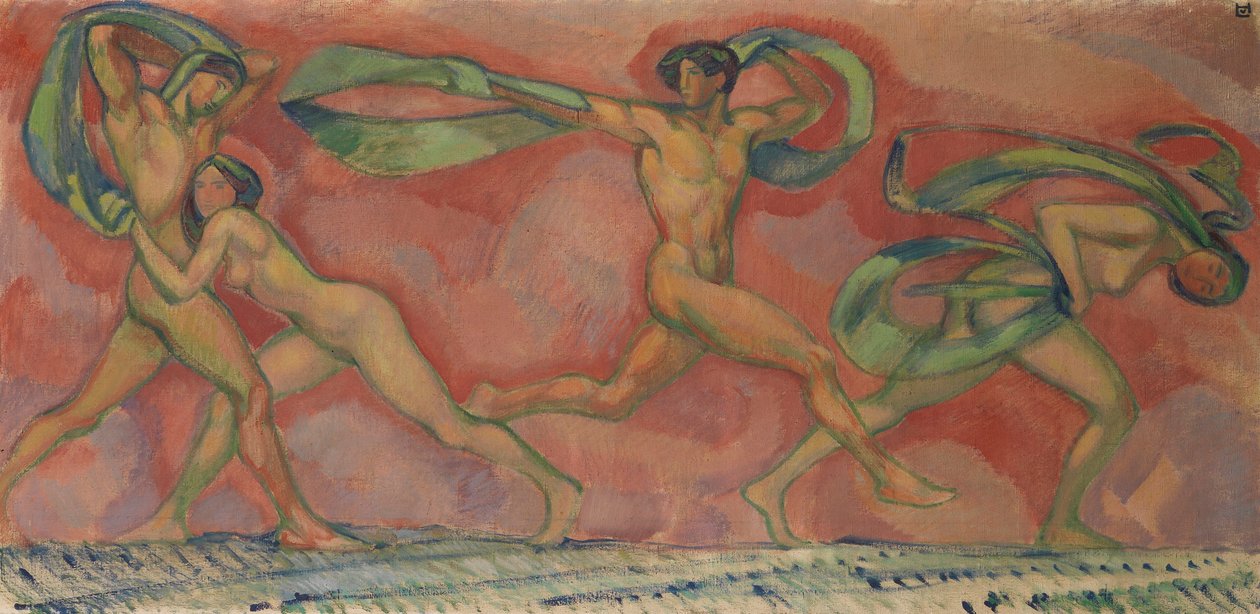 Táncfríz, 1912. alkotó: Ludwig von Hofmann