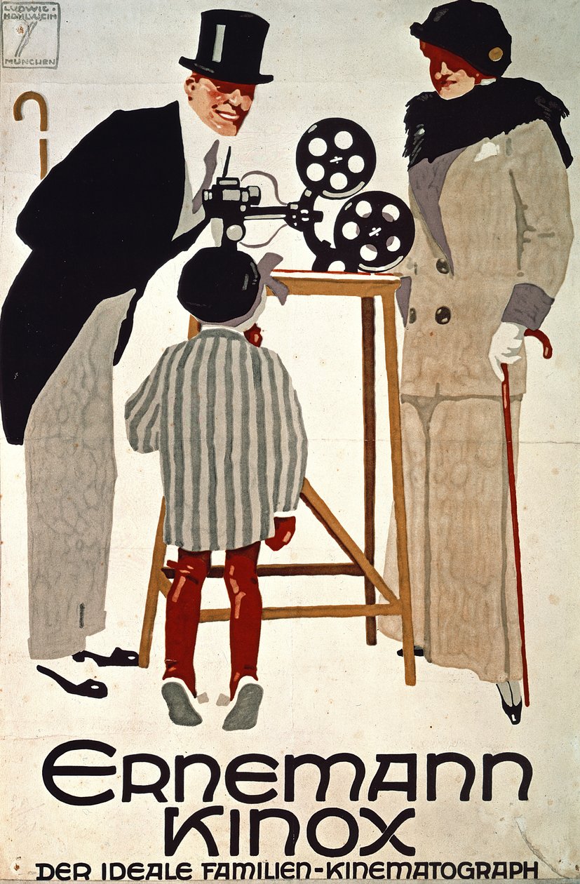 Ernemann Kinox, Der Ideale Familien Kinematograph (Az ideális családi mozikamera), Németország alkotó: Ludwig Hohlwein