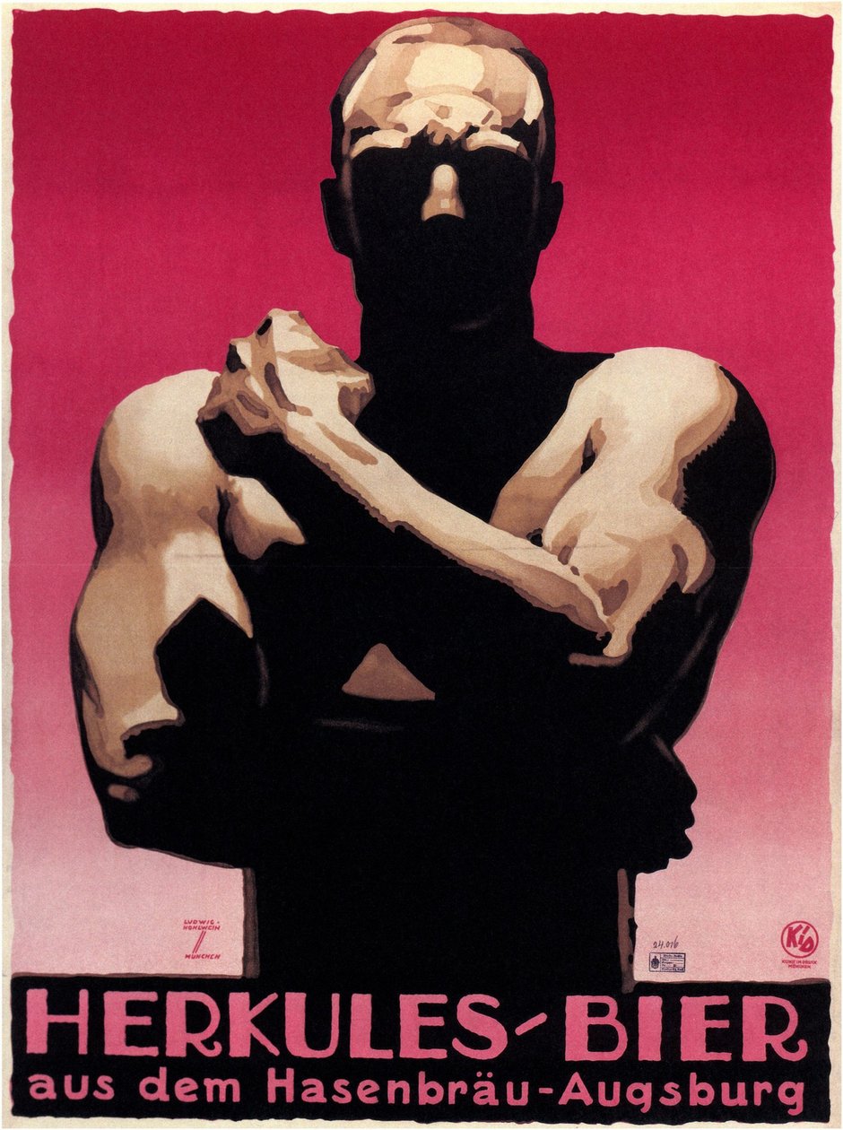 Herkules sör, 1925 alkotó: Ludwig Hohlwein