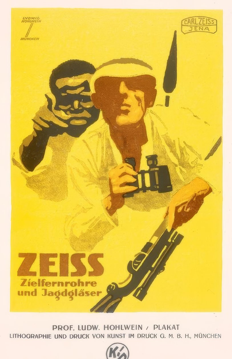Zeiss céltávcsövek és vadászszemüvegek alkotó: Ludwig Hohlwein