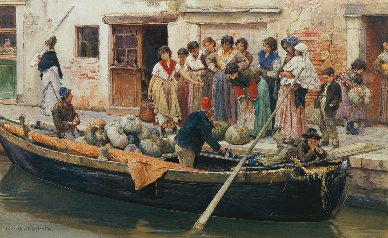 Tök eladó Chioggiában alkotó: Ludwig Johann Passini