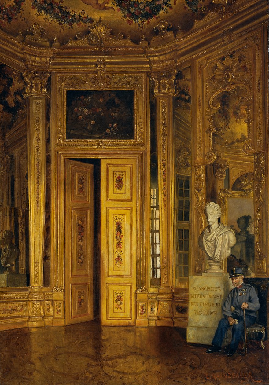Az Aranyszekrény a Felső-Belvedere-ben alkotó: Ludwig Kainzbauer