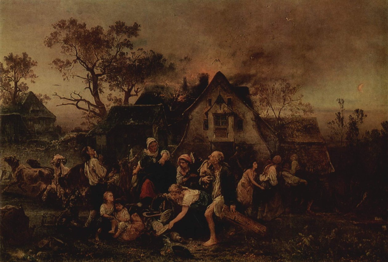 Tűz a faluban alkotó: Ludwig Knaus