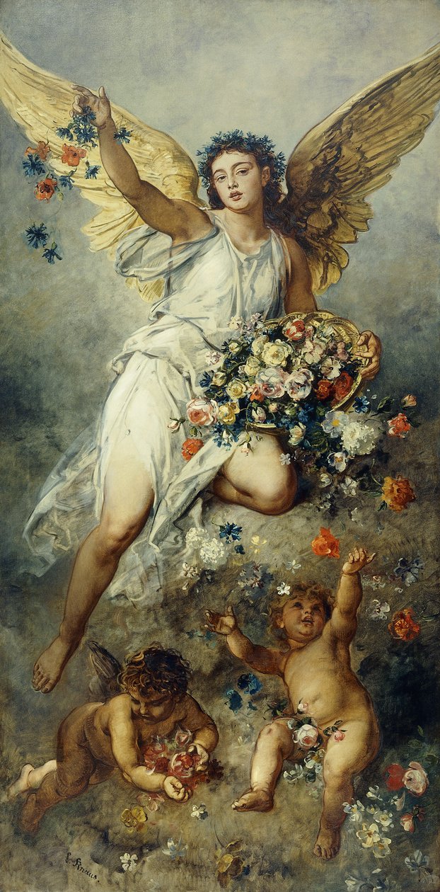 Flora Putti-Peace-szel, alkotó: Ludwig Knaus