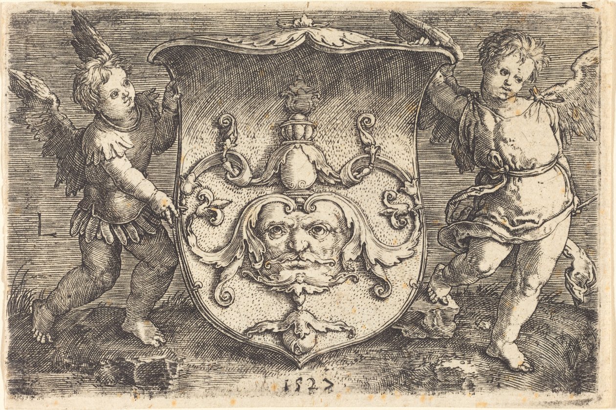 Pajzs Mascaronnal alkotó: Ludwig Krug