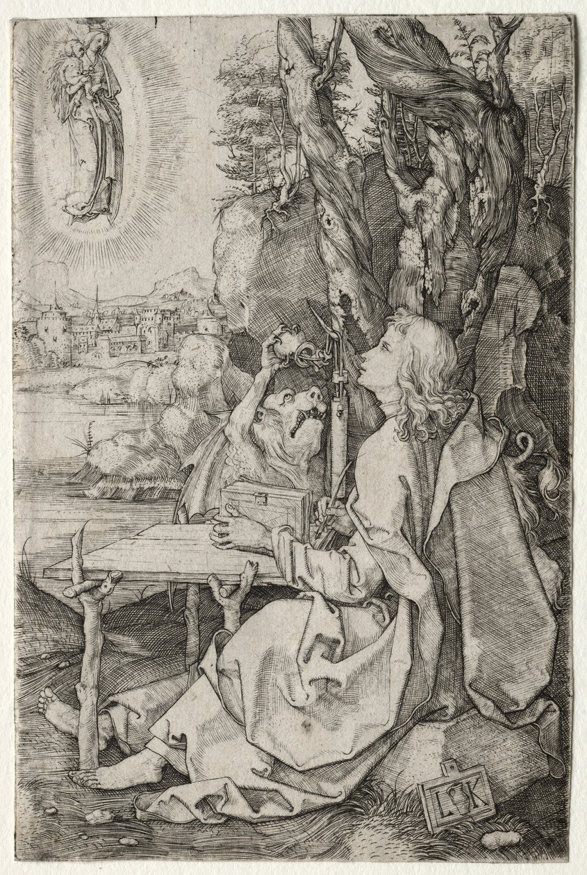 Szent János Patmosz szigetén alkotó: Ludwig Krug