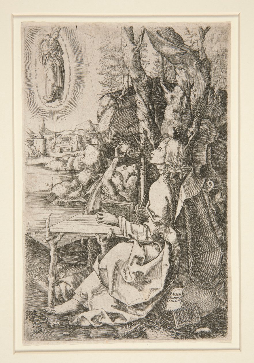 Szent János Patmosz szigetén alkotó: Ludwig Krug