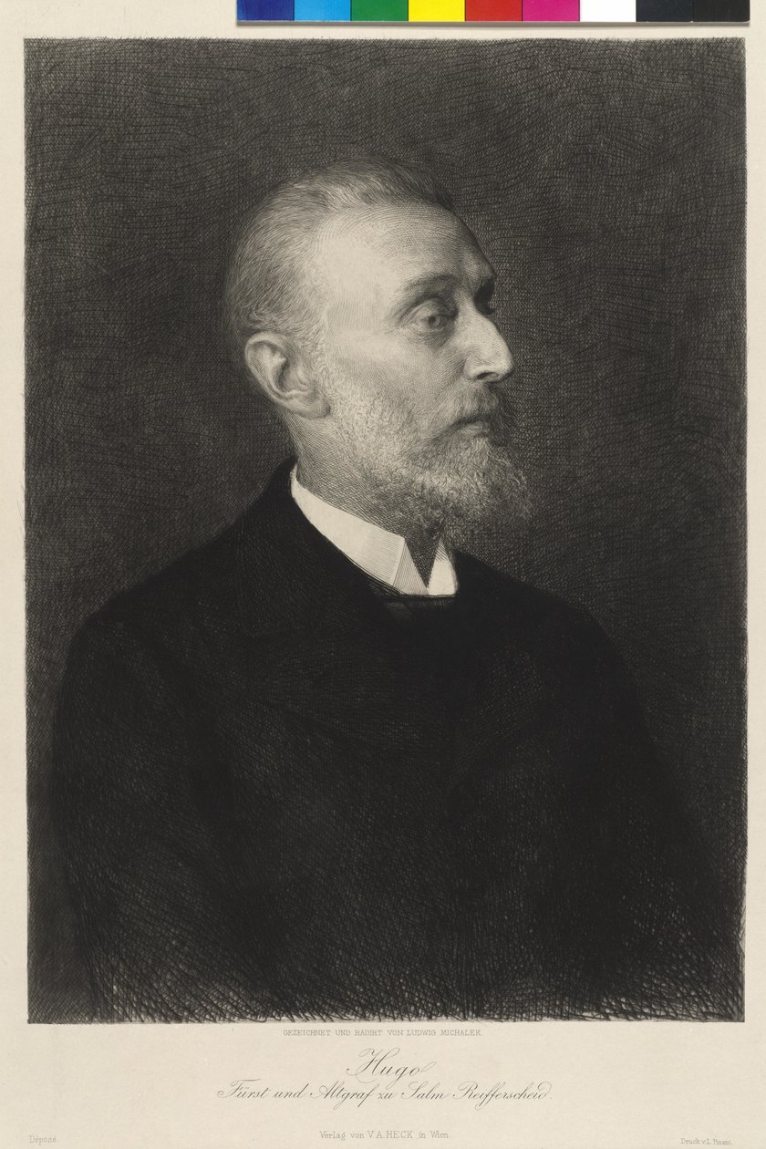 Hugo osztrák főherceg és Reifferscheid lazac herceg és Altgraf Reifferscheid osztrák főherceg alkotó: Ludwig Michalek
