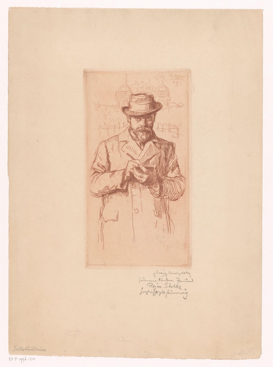 Ludwig Michaleck önarcképe alkotó: Ludwig Michalek