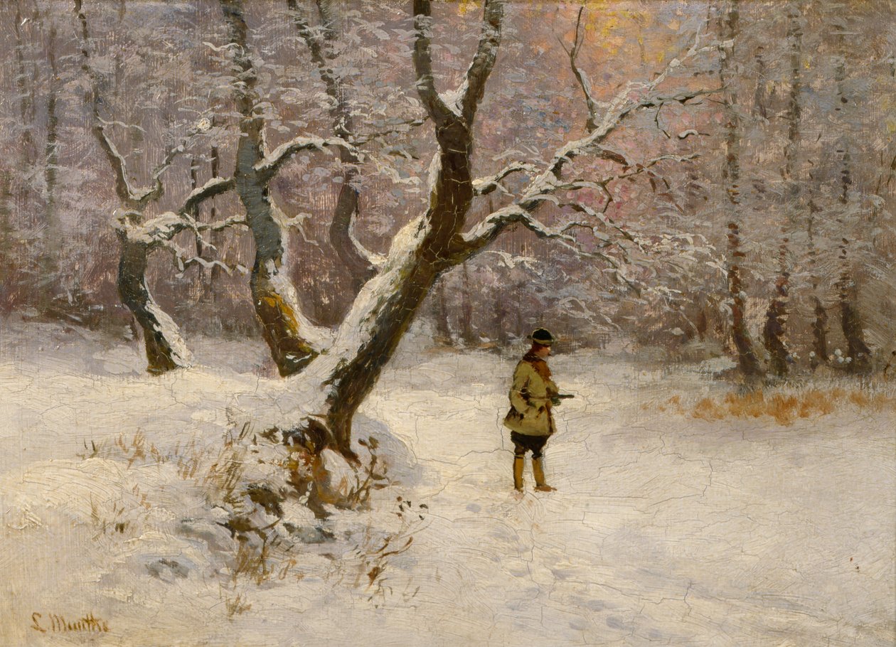 Téli táj vadász alkotó: Ludwig Munthe