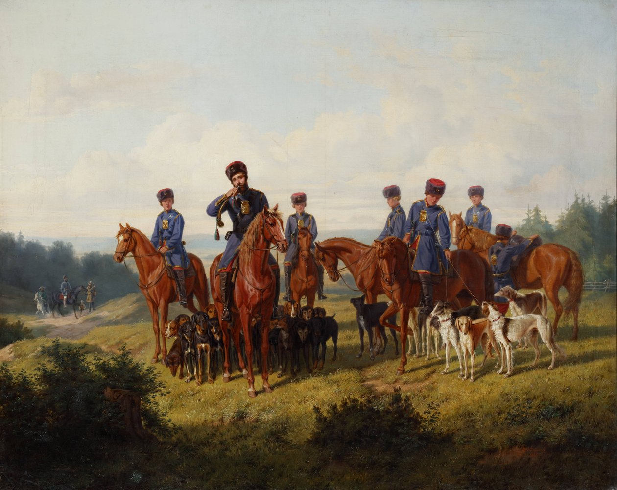 The Coursing, 1856. alkotó: Ludwig Pietsch