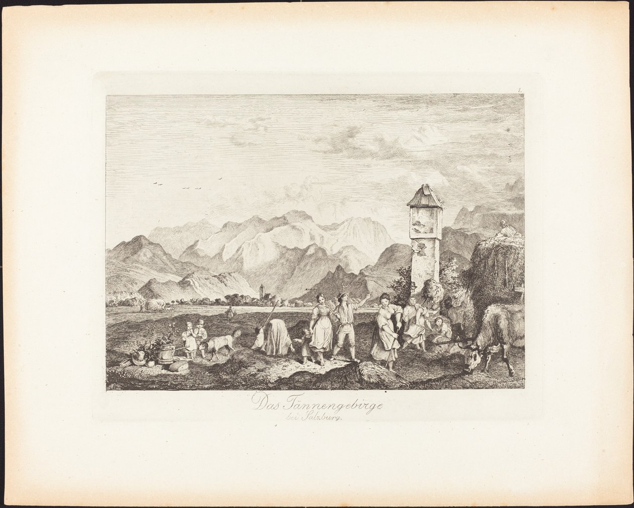 A Tennengebirge Salzburg mellett alkotó: Ludwig Richter