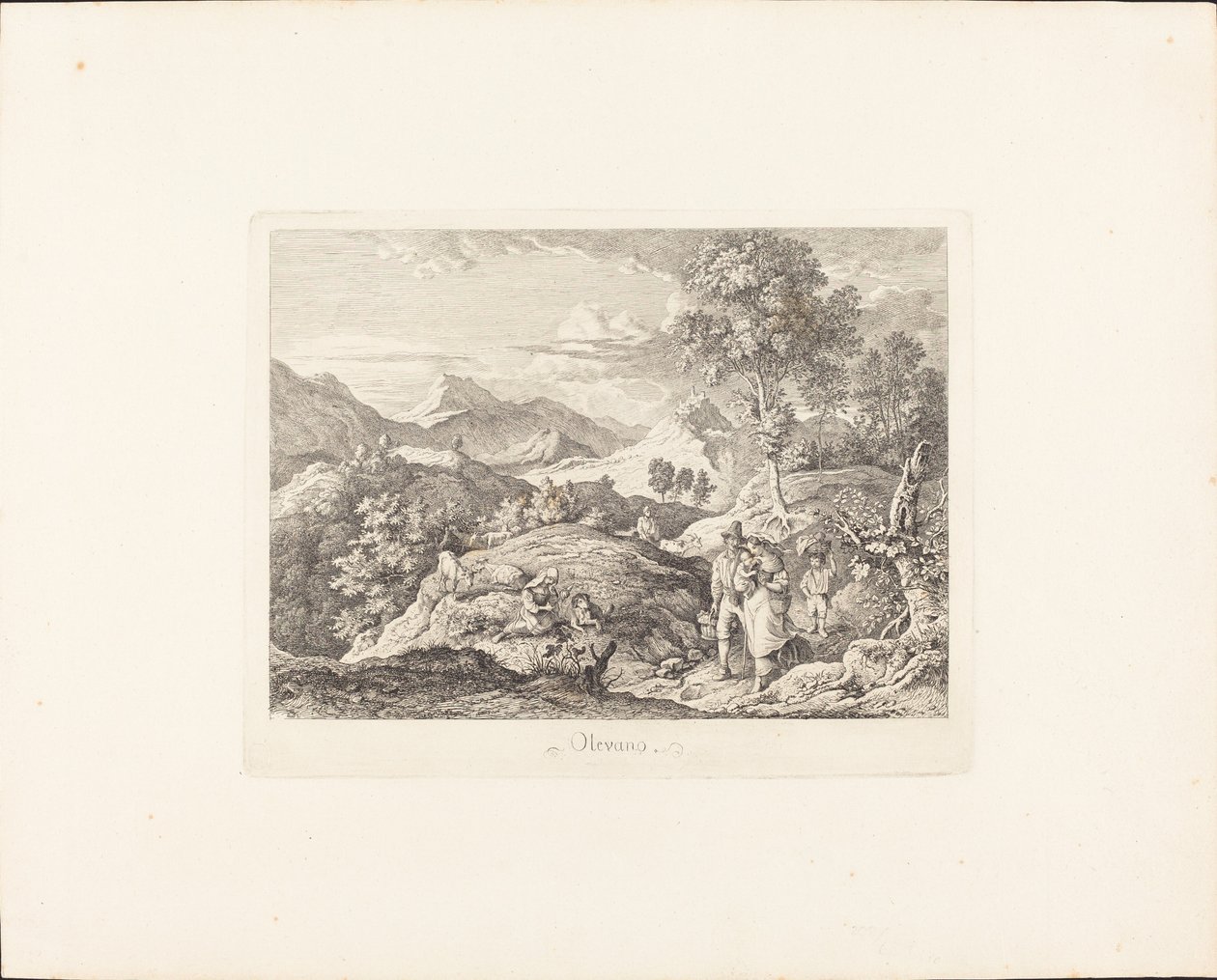 Olevano alkotó: Ludwig Richter