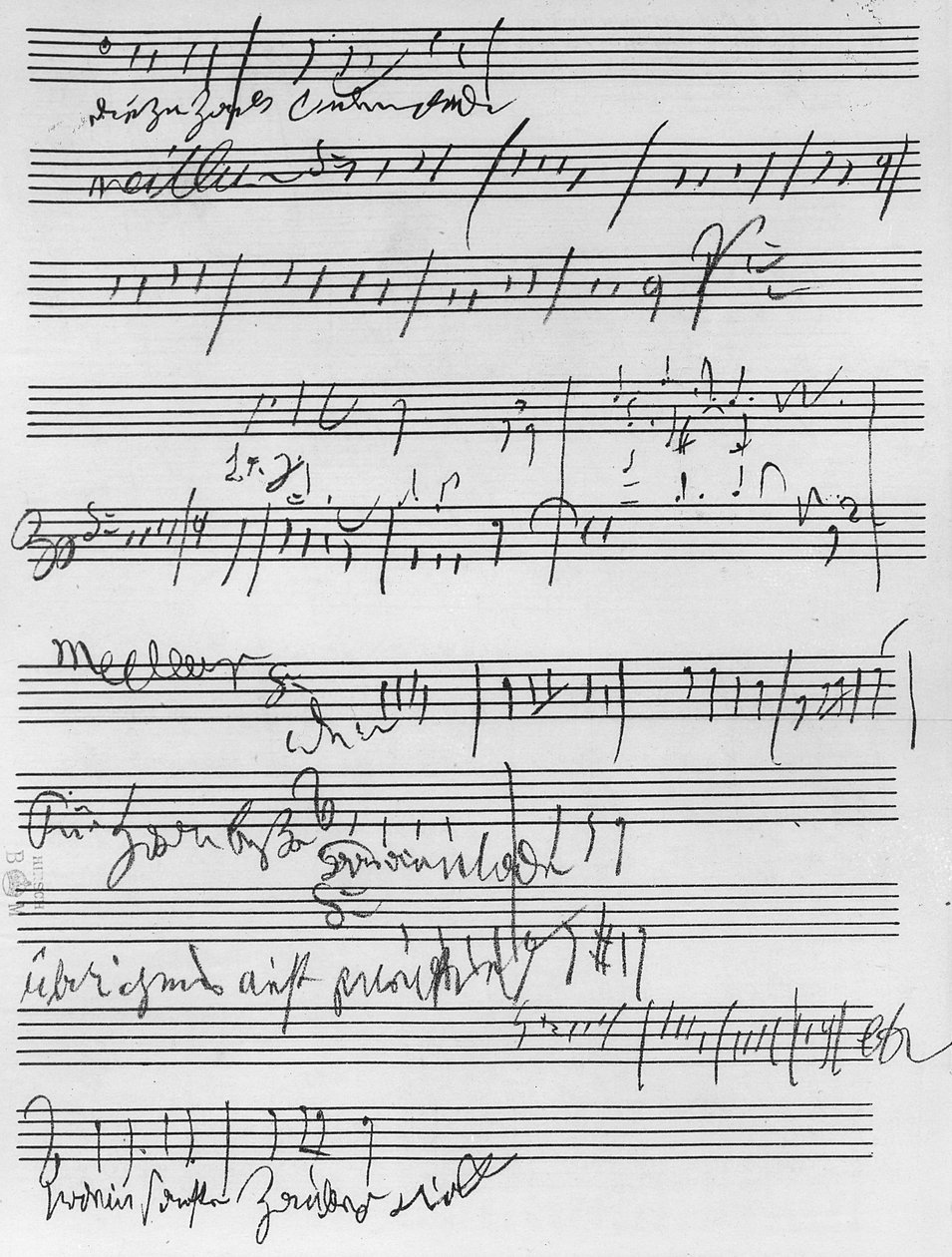 Kézzel írt kotta (tintával papírra) alkotó: Ludwig van Beethoven