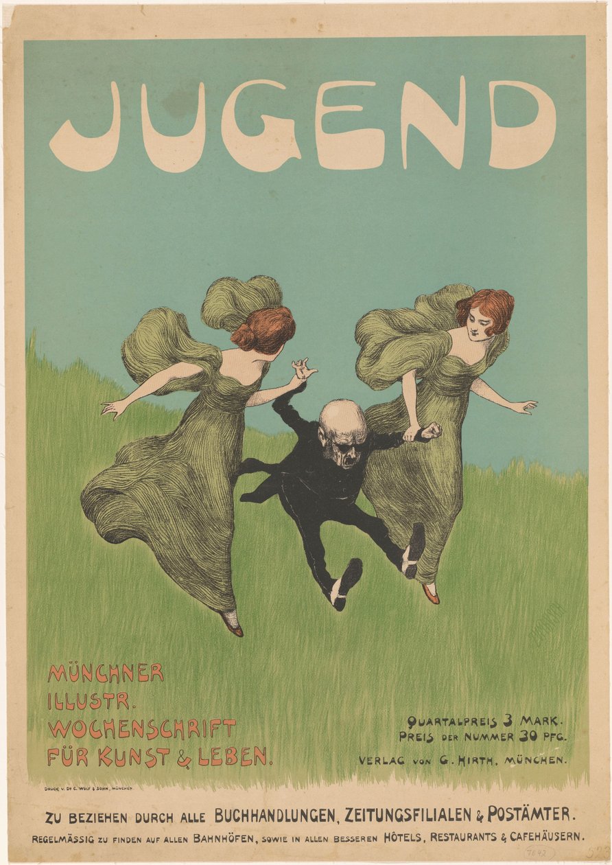 A Jugend magazin plakátja alkotó: Ludwig von Zumbusch