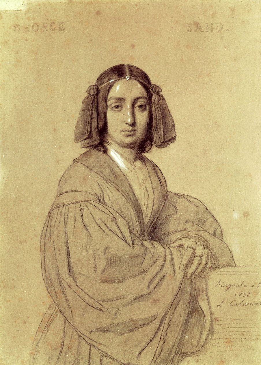 George Sand (1804-76) portréja 1837 alkotó: Luigi Calamatta