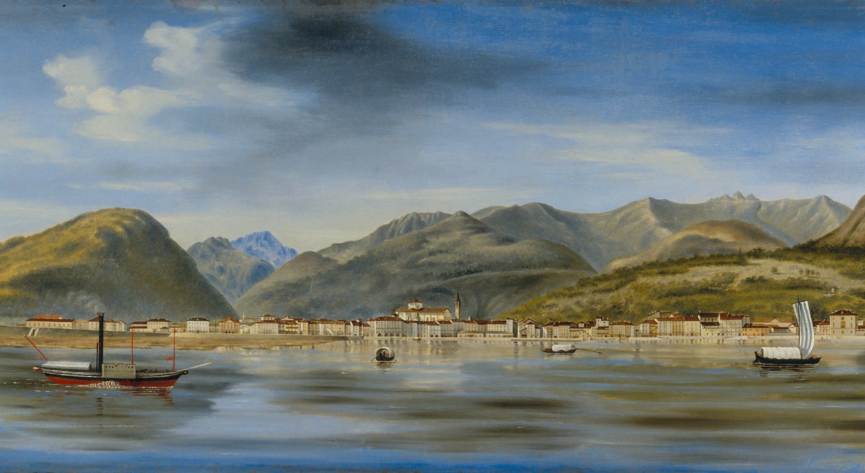 Kilátás az Intrára a tóról, 1833-90 körül alkotó: Luigi Litta