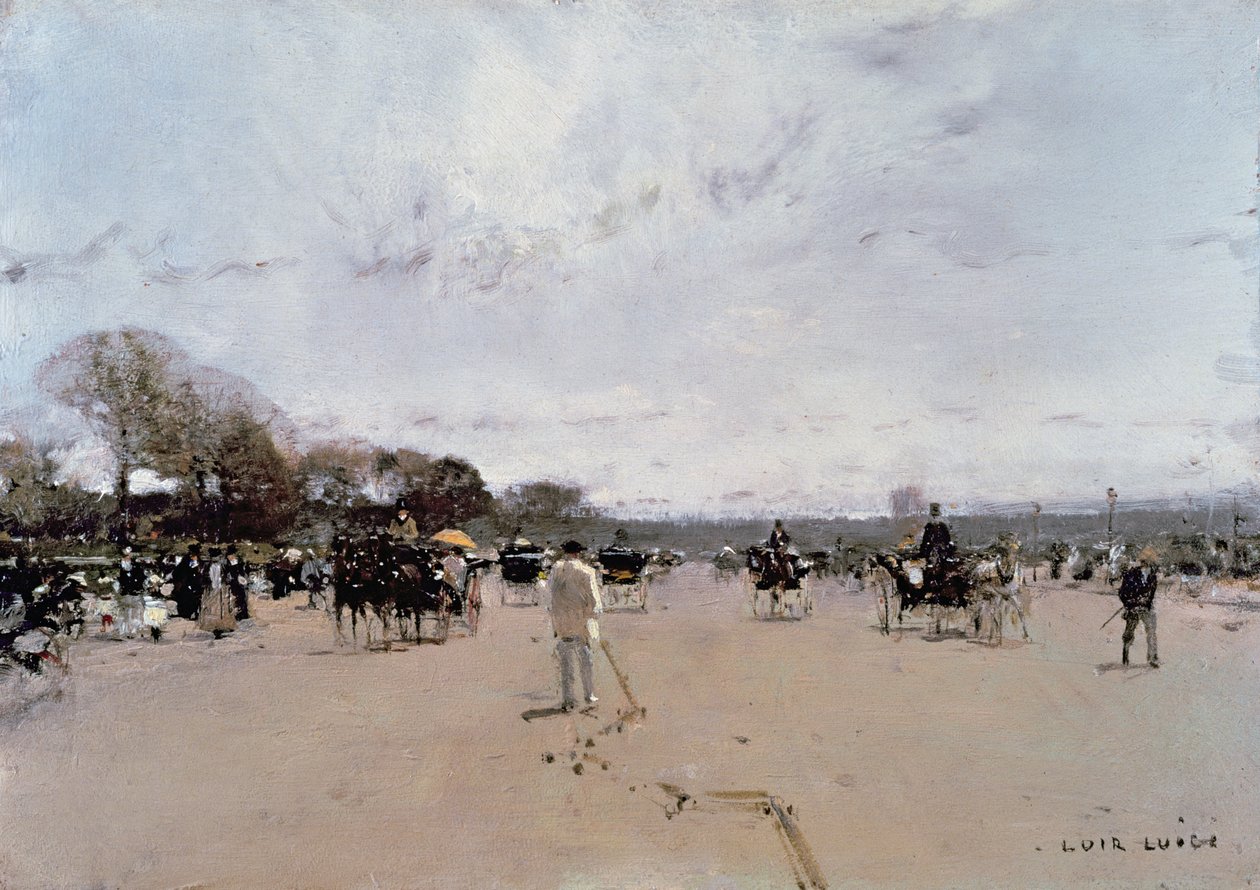 Kocsik a Champs Elysees-n alkotó: Luigi Loir