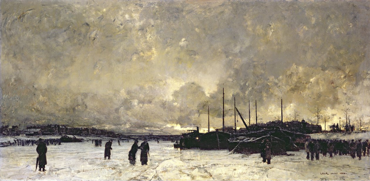 A Szajna 1879 decemberében alkotó: Luigi Loir