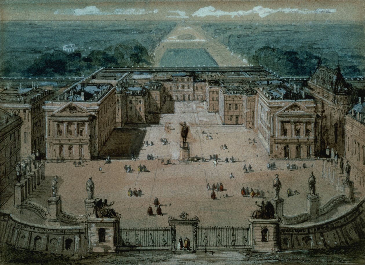 Kilátás Versailles-ra alkotó: Luigi Loir