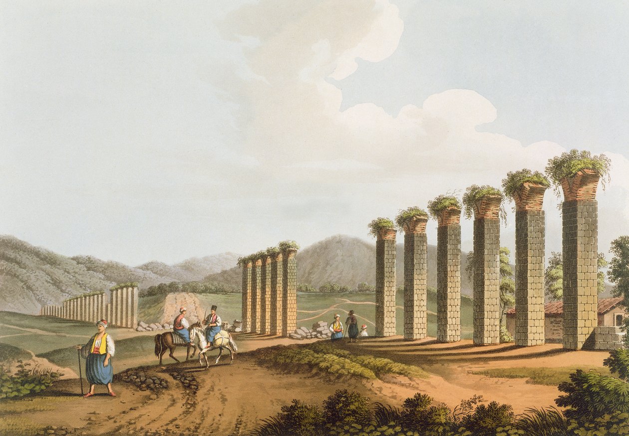Egy vízvezeték romjai Ephesus közelében, 1810 alkotó: Luigi Mayer