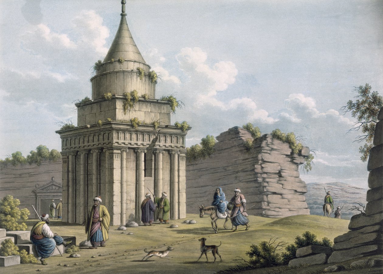 Absolon sírja, Jeruzsálem, kocsma. William Watts, 1805 alkotó: Luigi Mayer