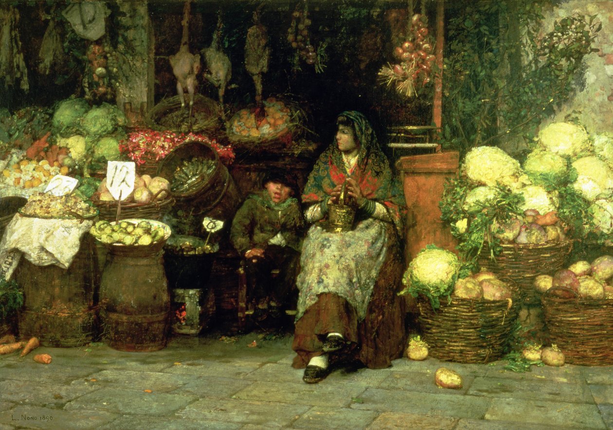 A zöldségárus, 1890 alkotó: Luigi Nono