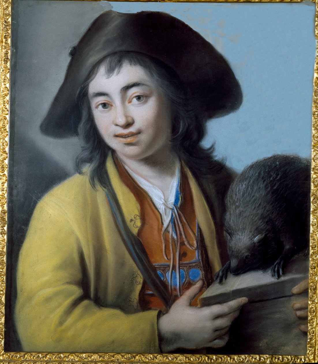 Parasztfiú mormotával, 1732 (pasztell, papíron) alkotó: Luigi Pitti