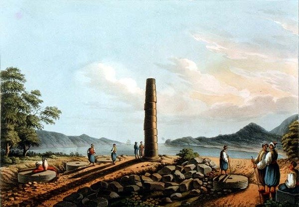 The Ruins of the Temple of Juno in Samos, 59. tábla a „Kilátások az oszmán uradalmakban”, kocsma. írta R. Bowyer alkotó: Luigi (after) Mayer