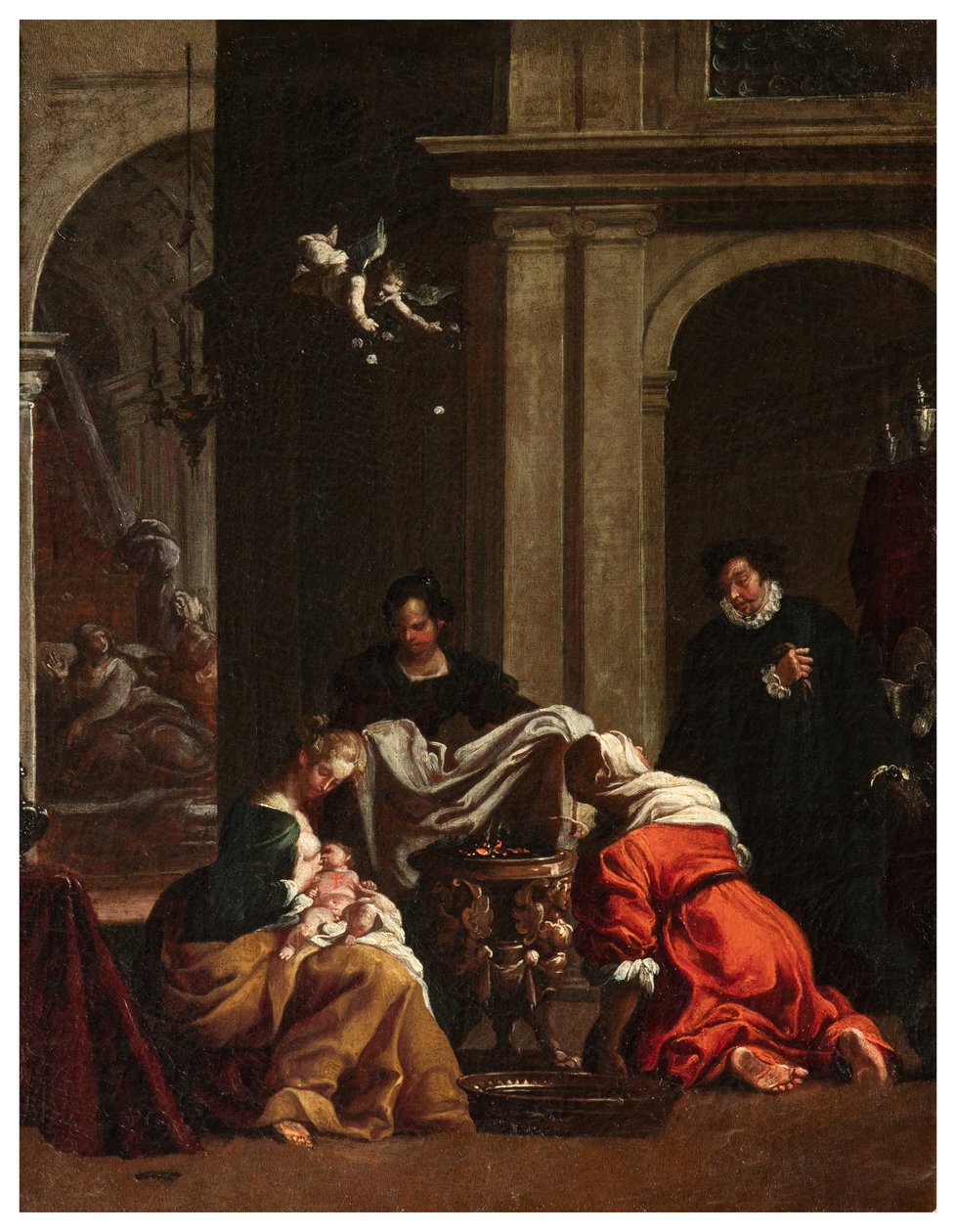 Északi kereszthajó, San Rocco oltára 1635, 45, Genovesino 1645, St. Rocco születése, festve balra lent alkotó: Luigi Miradori