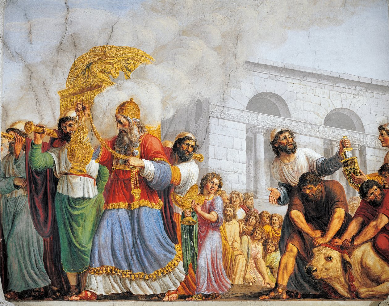 Olaszország, Firenze, Palazzo Pitti, David kíséri a frigyláda szállítását alkotó: Luigi Ademollo