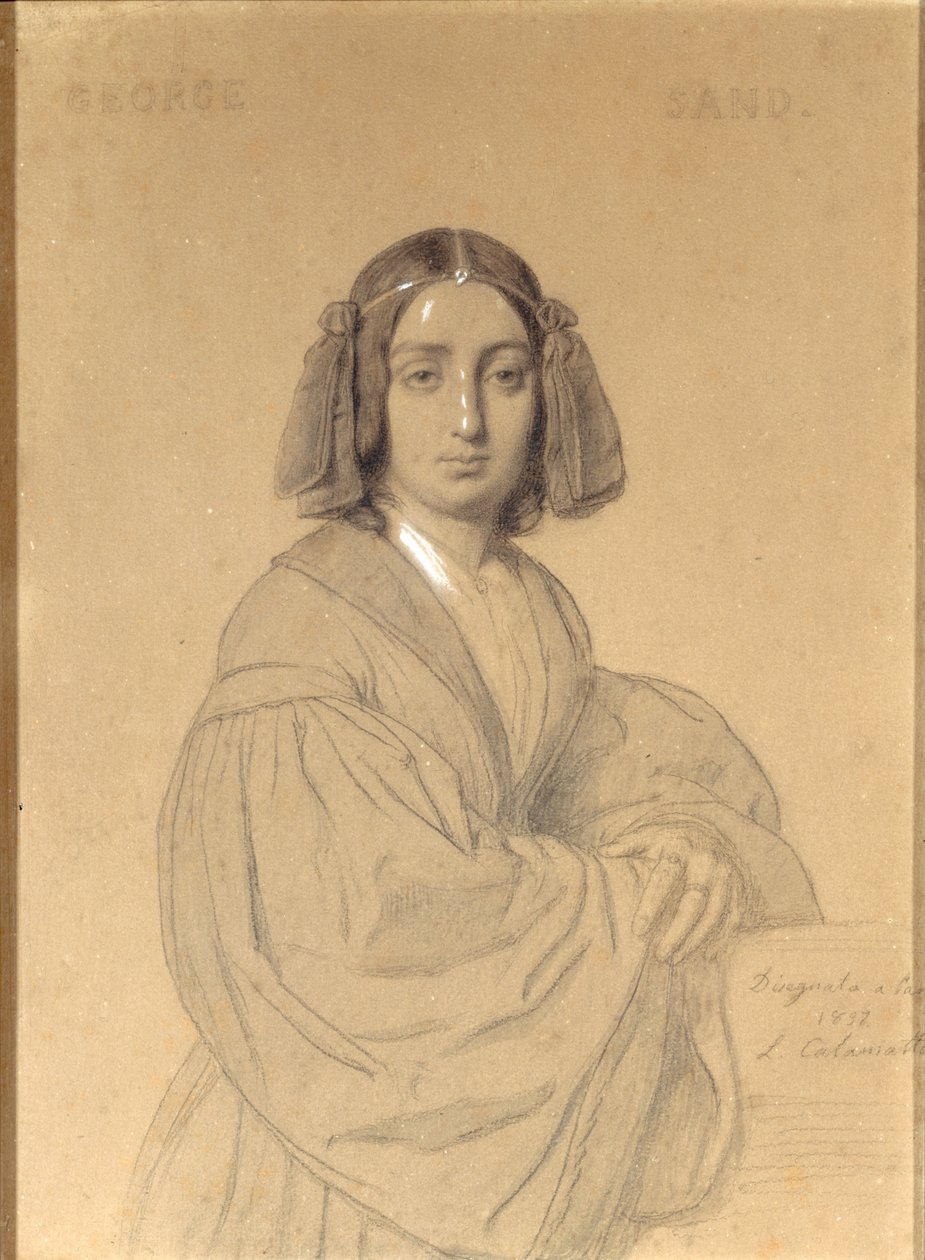 George Sand portréja, 1837. alkotó: Luigi Calamatta