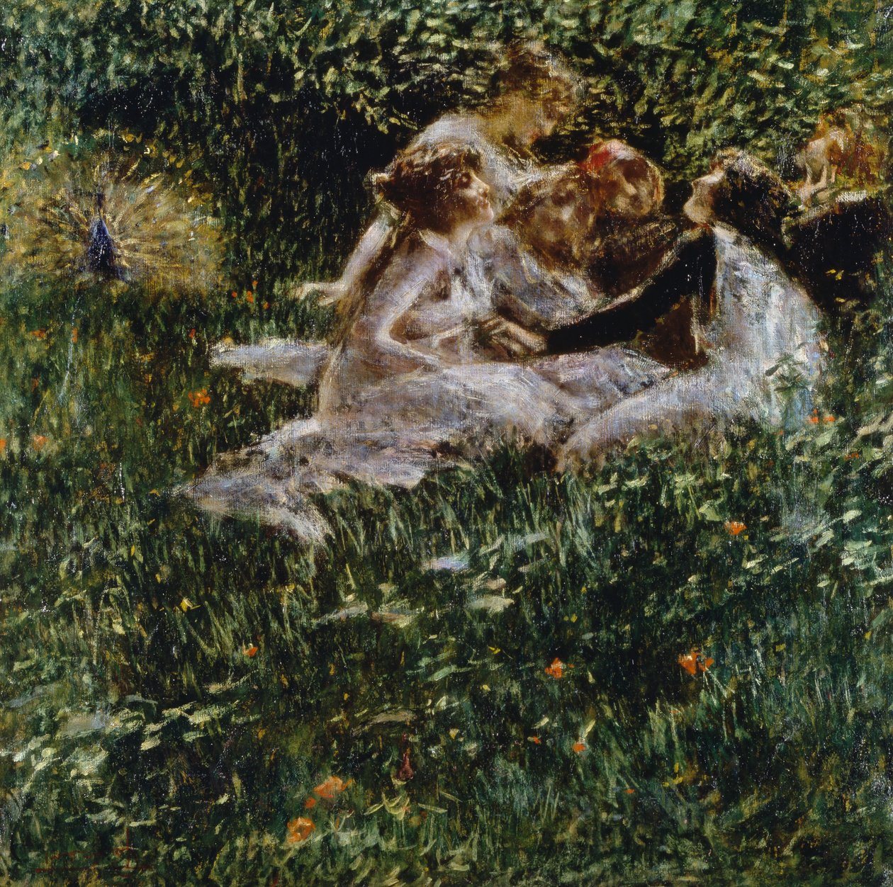 A tavasz allegóriája, Luigi Conconi (1852-1917), olaj, vászon, 77x77 cm alkotó: Luigi Conconi