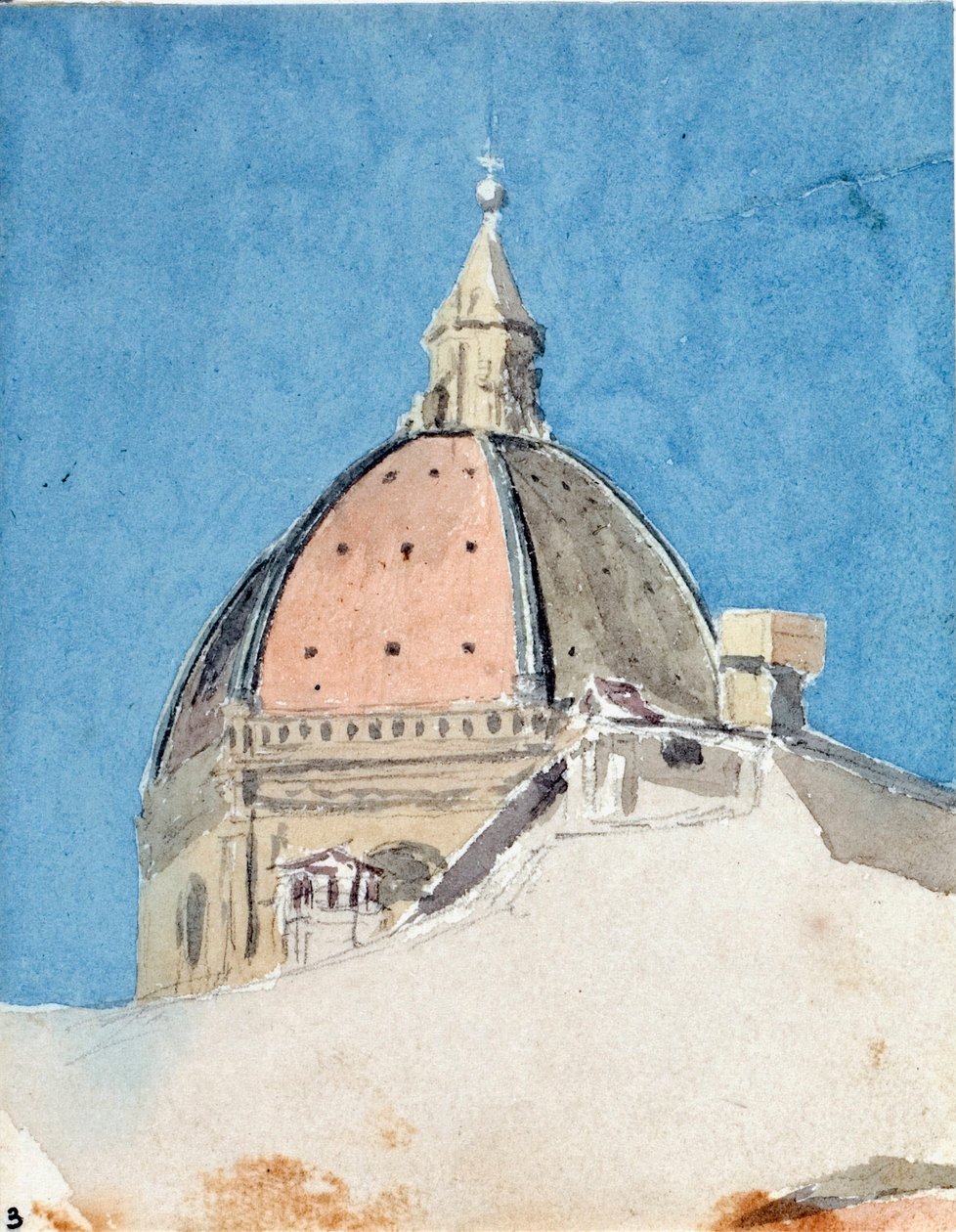 Santa Maria del Fiore templom kupolája, Firenze (akvarell alkotó: Luigi Garibbo