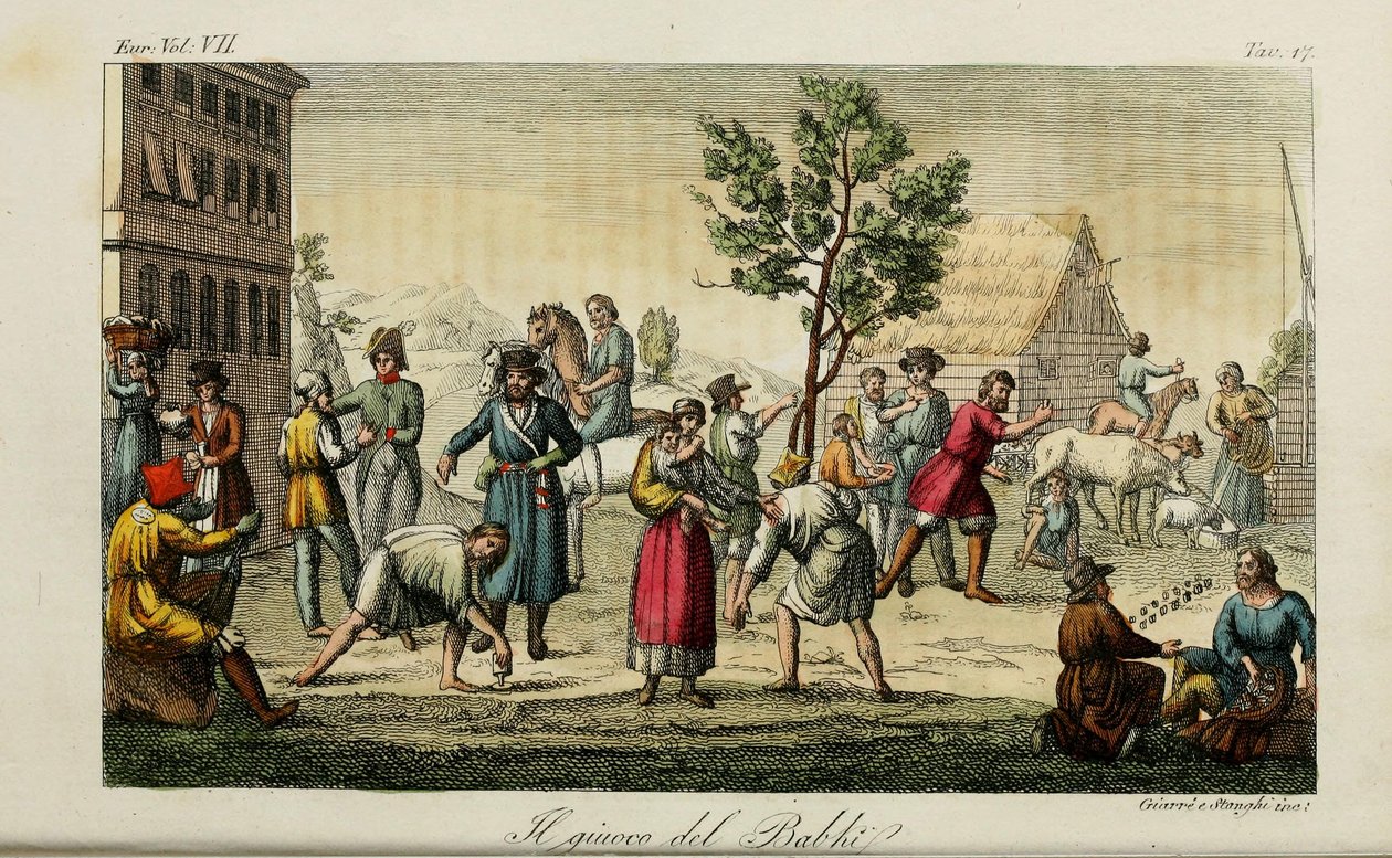 Ujjpercek. Illusztráció az ókori és újkori szokások vagy kormányzás történetéből, Giulio Ferrario, 1831 alkotó: Luigi Giarrè