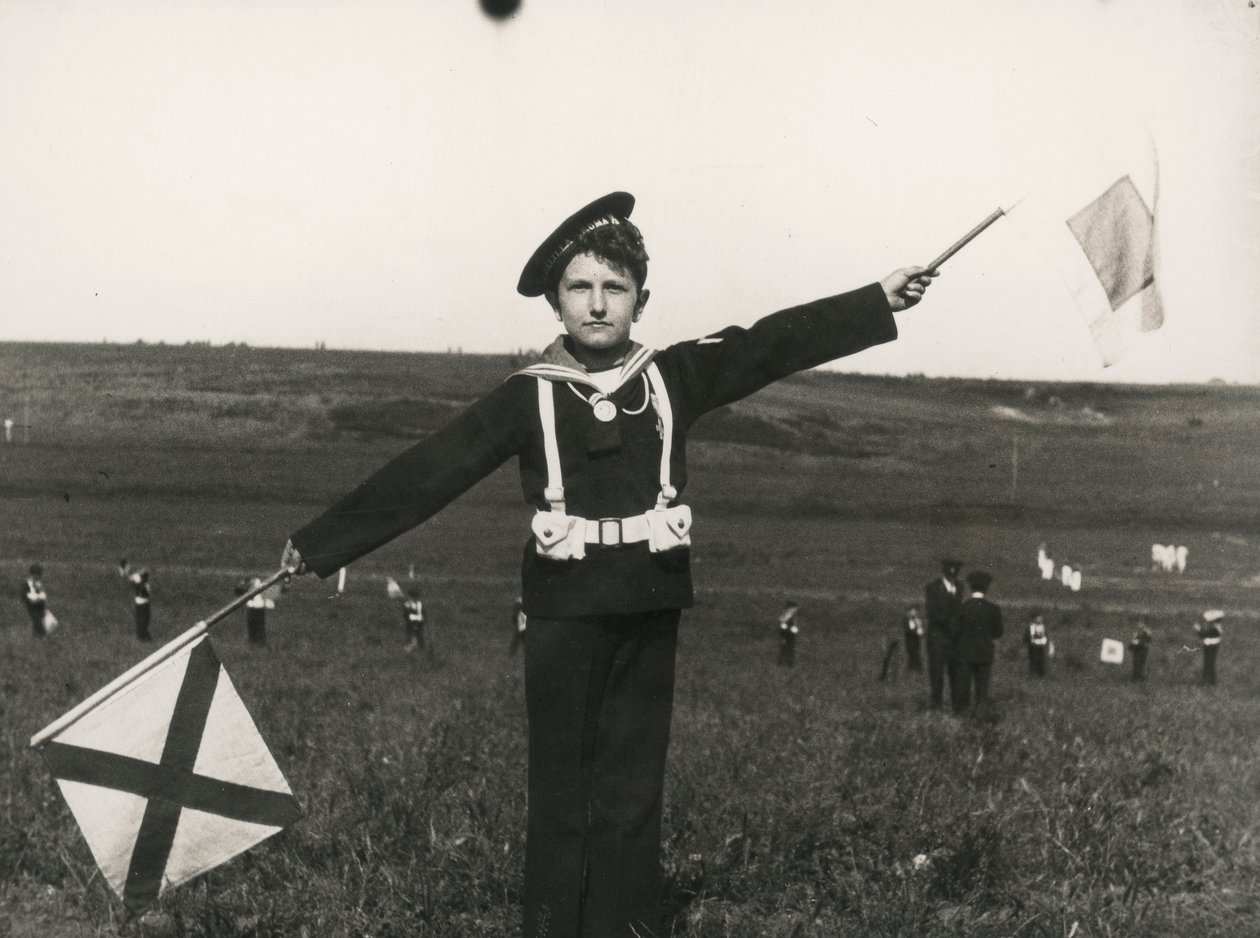 Balilla a haditengerészet jelzéseivel alkotó: Luigi Leoni