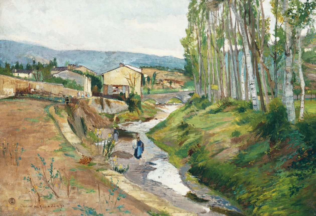 A Riccio parasztházak Firenzében alkotó: Luigi Levi