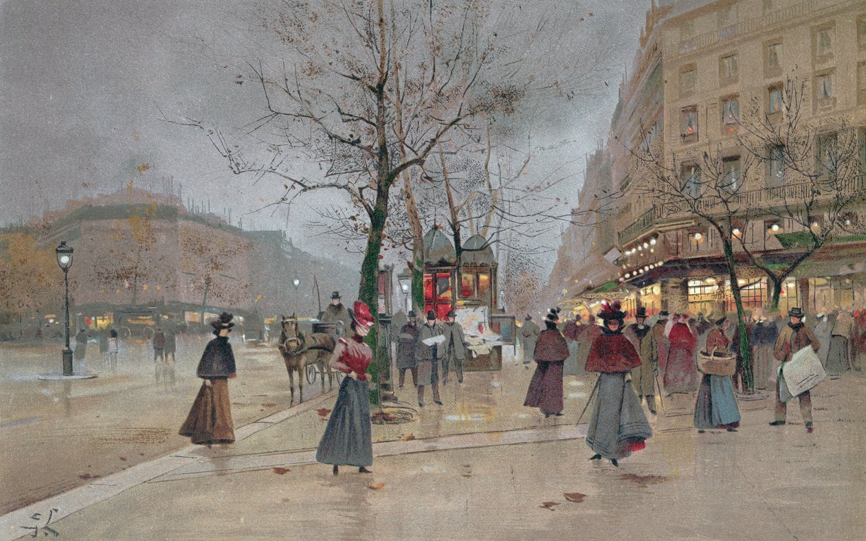 Este a Grands Boulevards Operanegyedben, XX. század eleje] alkotó: Luigi Loir