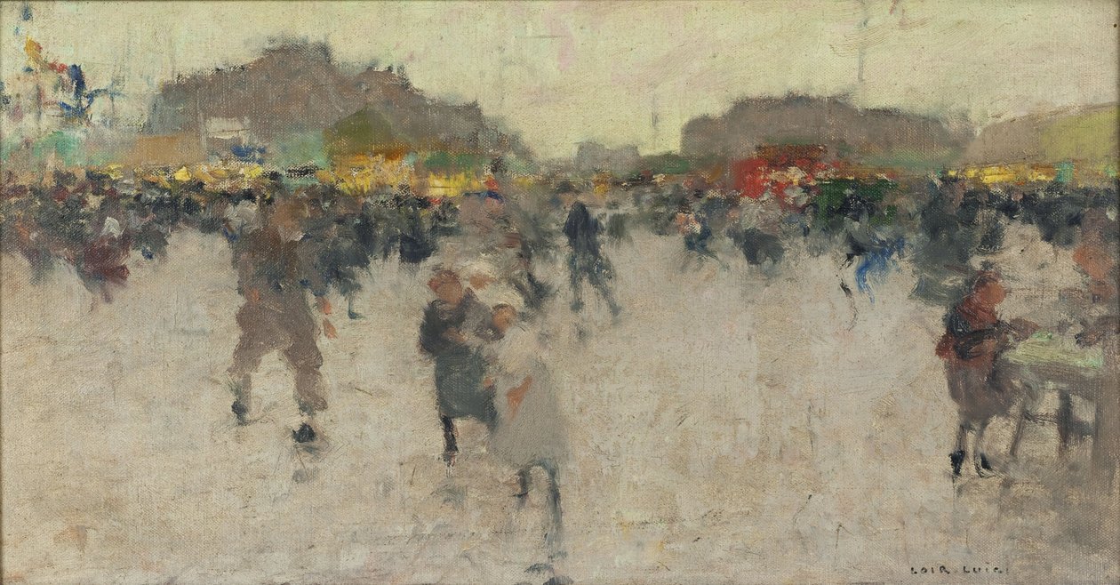 Fête de la place du Trône, Párizs, 1890 körül (olaj, vászon) alkotó: Luigi Loir
