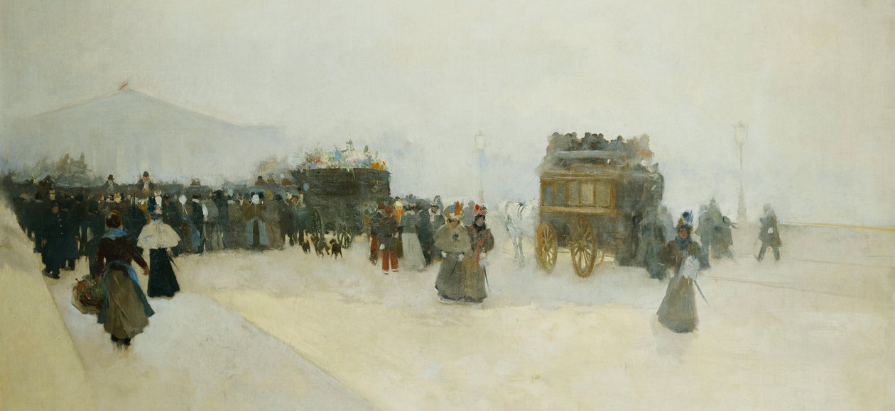 Place de la Concorde és a Palais Bourbon, alkotó: Luigi Loir