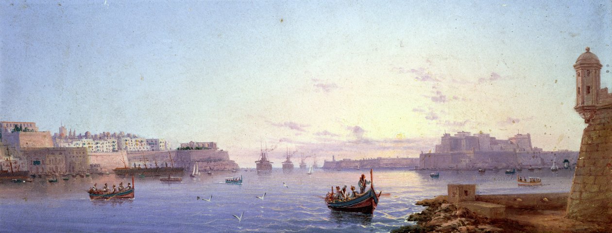The Grand Harbour, Valletta (fedélzet) alkotó: Luigi Maria Galea