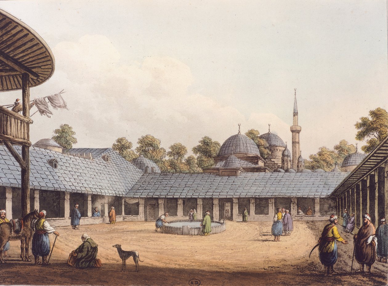 Borgas Caravanserai, Luigi Mayer, Románia Metszet alkotó: Luigi Mayer