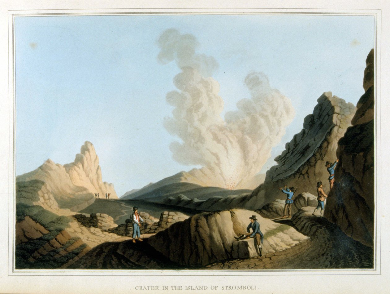 Cratere du Stromboli - „"Kilátások az oszmán uradalmakban, Európában, Ázsiában és néhány mediterrán szigeten"", Luigi Mayer, London alkotó: Luigi Mayer