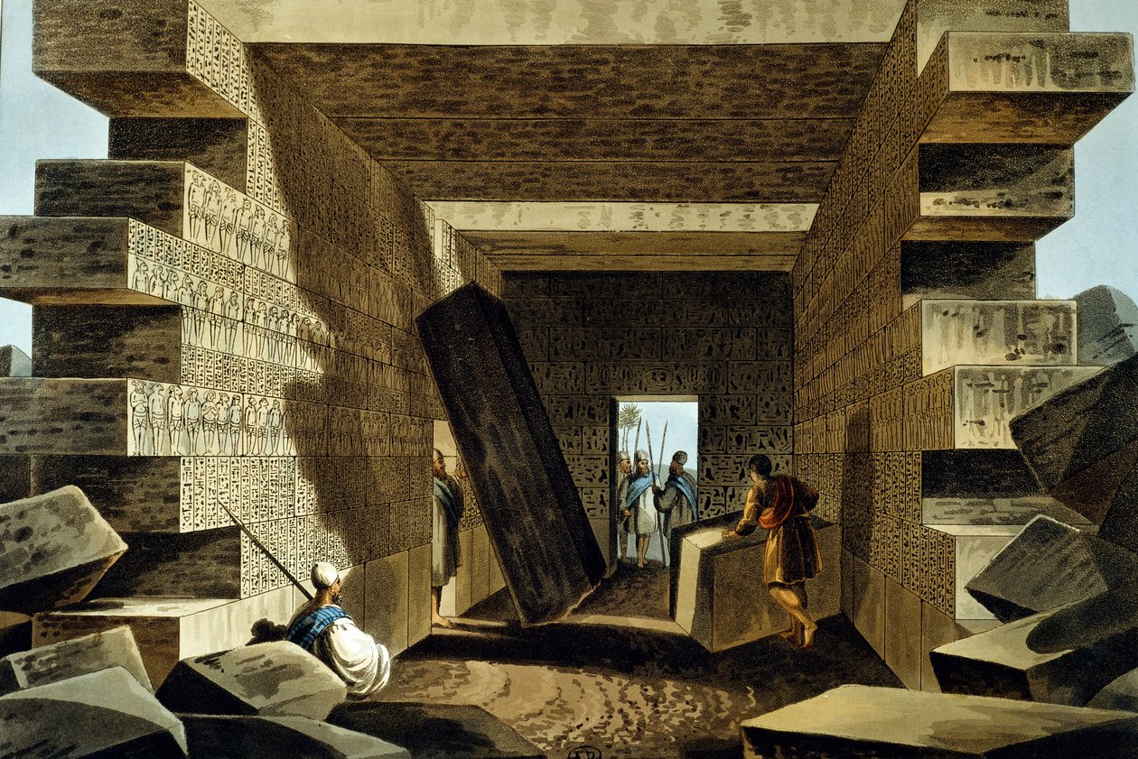 Jupiter templomának belseje alkotó: Luigi Mayer