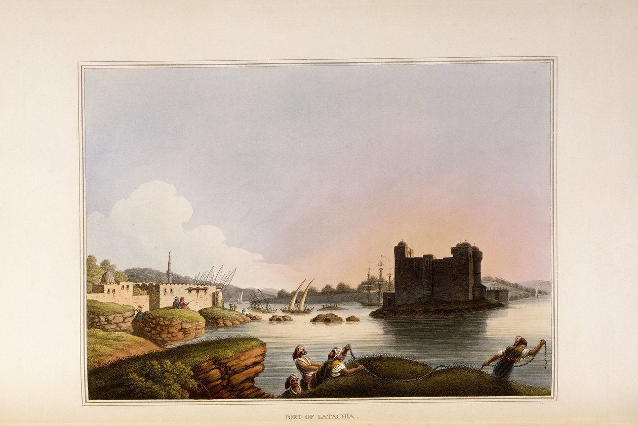 Latachia kikötője, 1810 alkotó: Luigi Mayer
