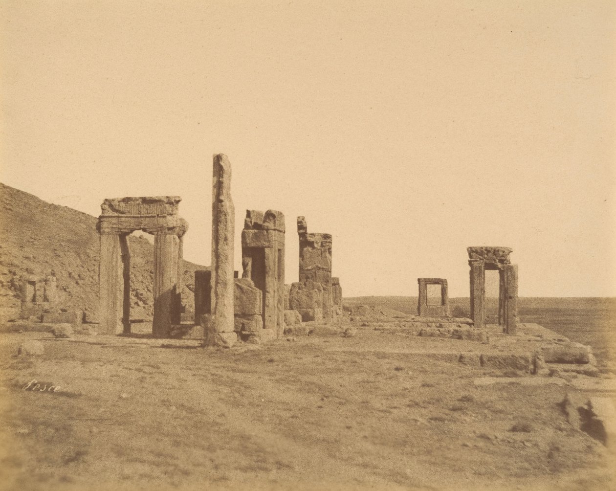 12 [Persepolis, W: restaurálás előtt, 1840-60-as évek. alkotó: Luigi Pesce