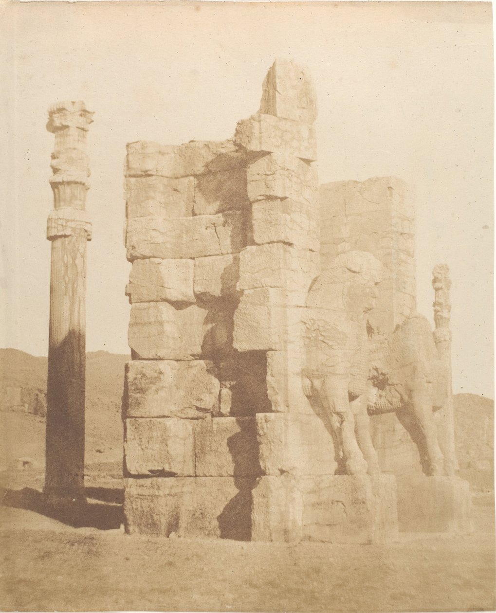 Perszepolisz romjainak bejárata, 1858. alkotó: Luigi Pesce
