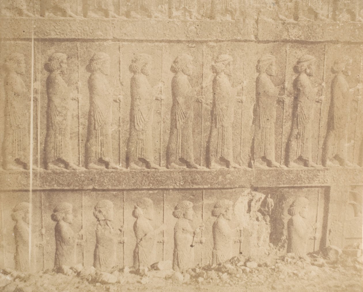 Felvonulás a Nagylépcső homlokzatán, 1858. alkotó: Luigi Pesce